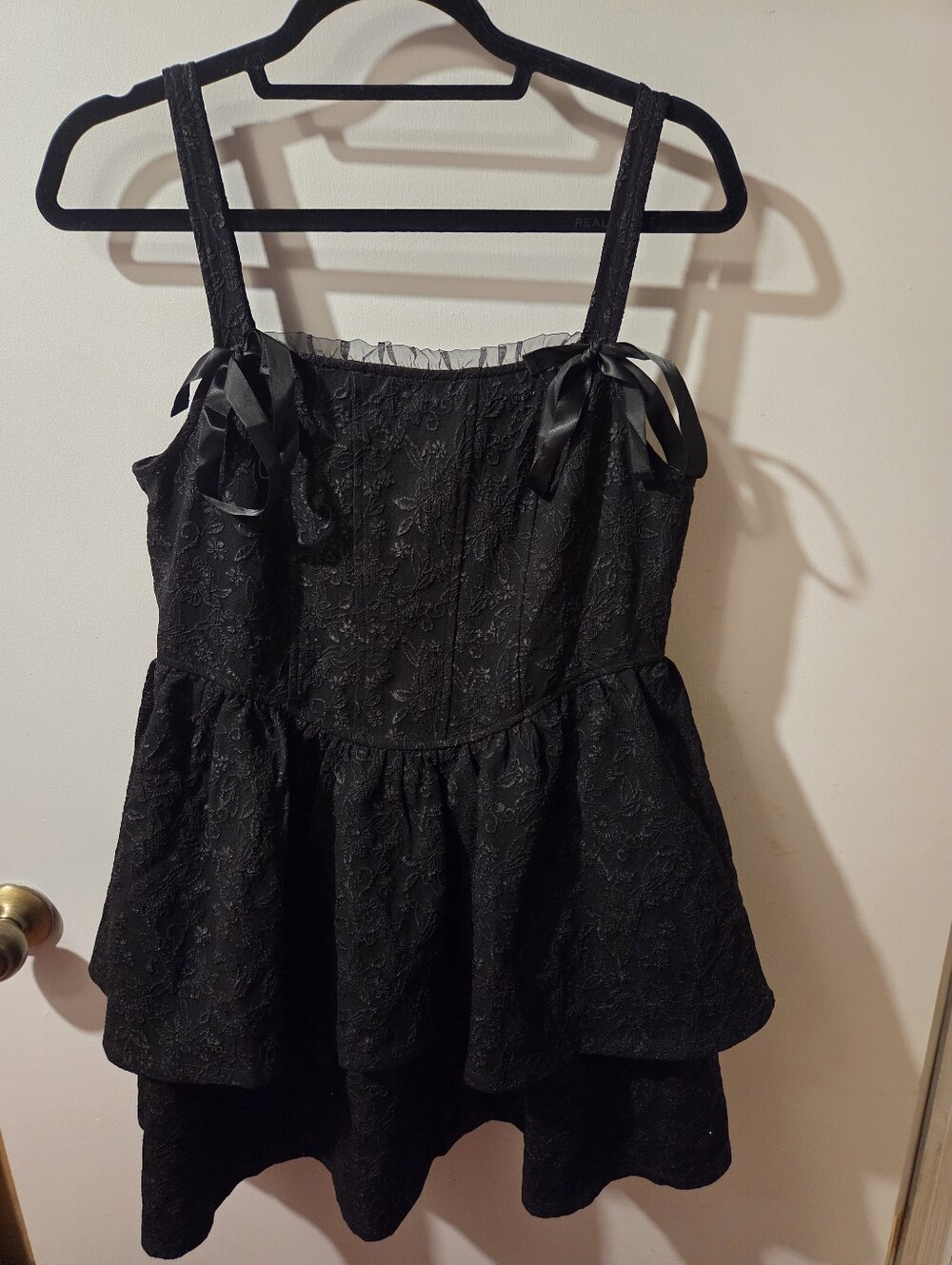 Francesca's/Trixxi Brand Black Homecoming Dress - Goth With Bows Size XL